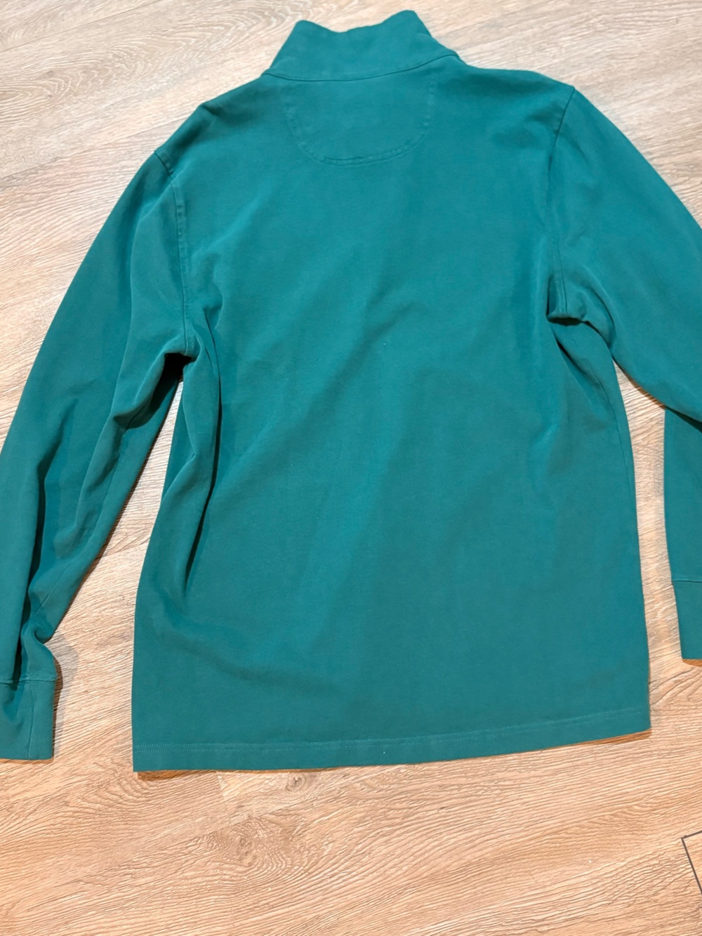Brooks Brothers Teal Half-Zip Pullover with Navy Trim - Picture 6 of 9
